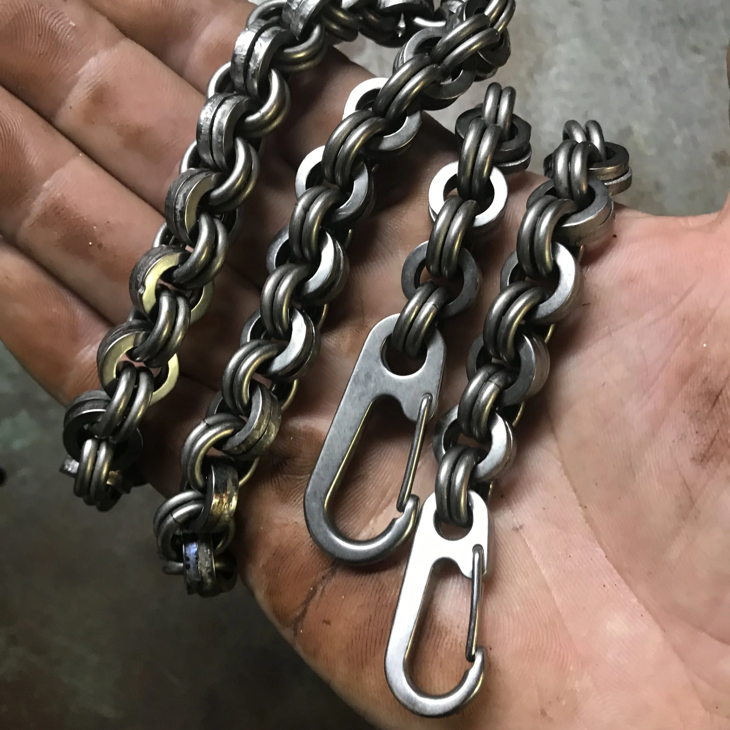 10 Gauge Titanium Wallet Chain — OberMetalWorks